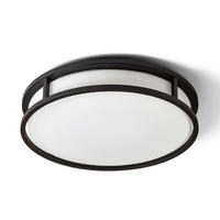 DECKENLEUCHTE GRANDE LED 35 Opalglas 24 W IP44 - Schwarz, Glas (37.5/37.5/86cm) - Rendl