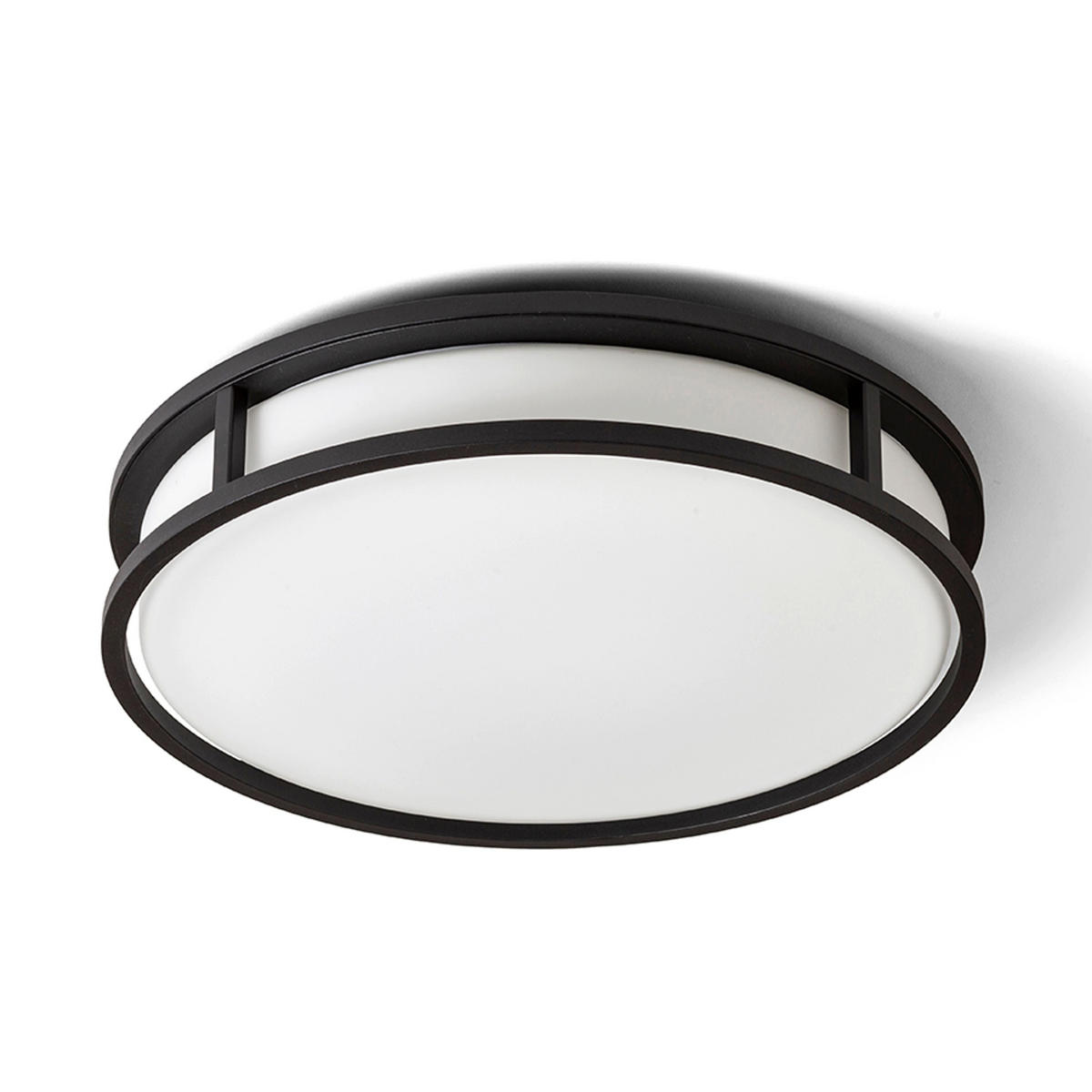 DECKENLEUCHTE GRANDE LED 35 Opalglas 24 W IP44 - Schwarz, Glas (37.5/37.5/86cm) - Rendl