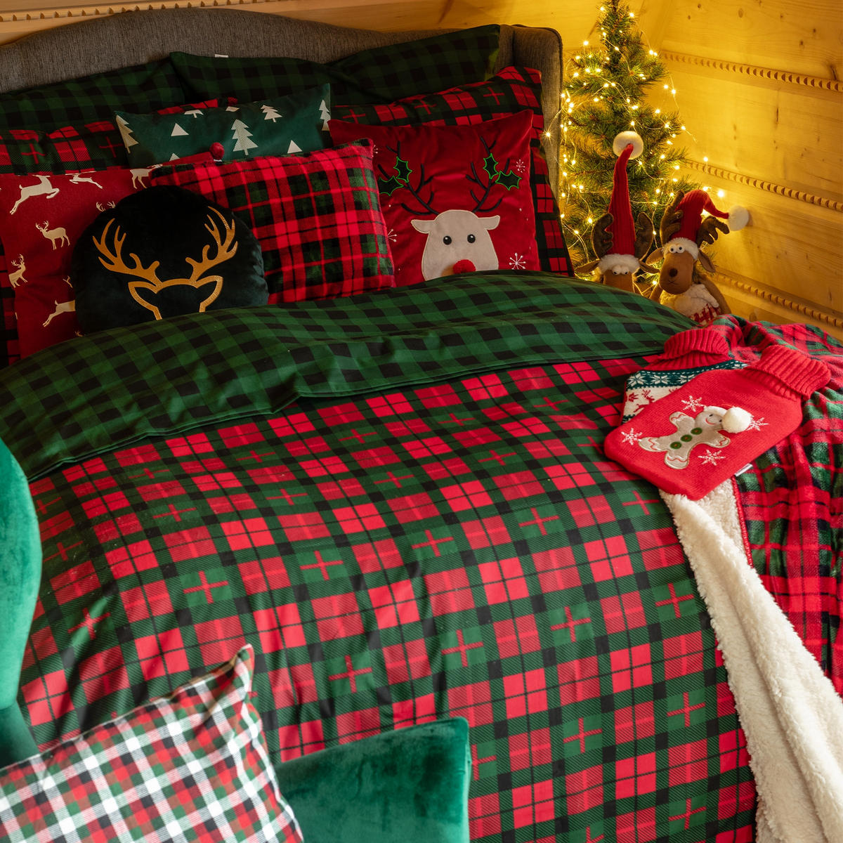 BETTWÄSCHE Tartan Baumwolle 160/200 cm - Multicolor, Textil (160/200cm) - Homla