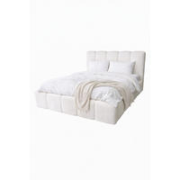POLSTERBETT CLOUDY mit Bettkasten 180x200,Doppelbett,Lattenrost,Boxspringbett-Optik,ohne Matratze,Schlafzimmer-Hellcreme - Creme, Holz (180/200cm) - Furnistar