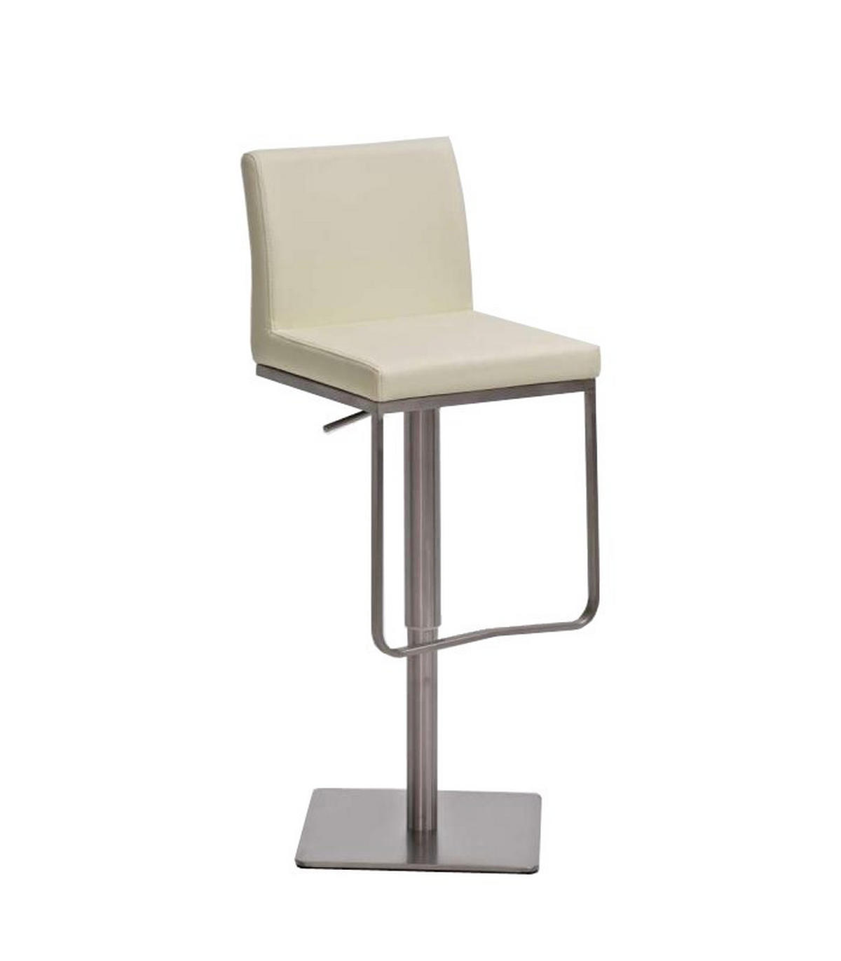 BARHOCKER Panama 58-82 cm Creme - Creme, Leder (42/86/44cm) - furnicato