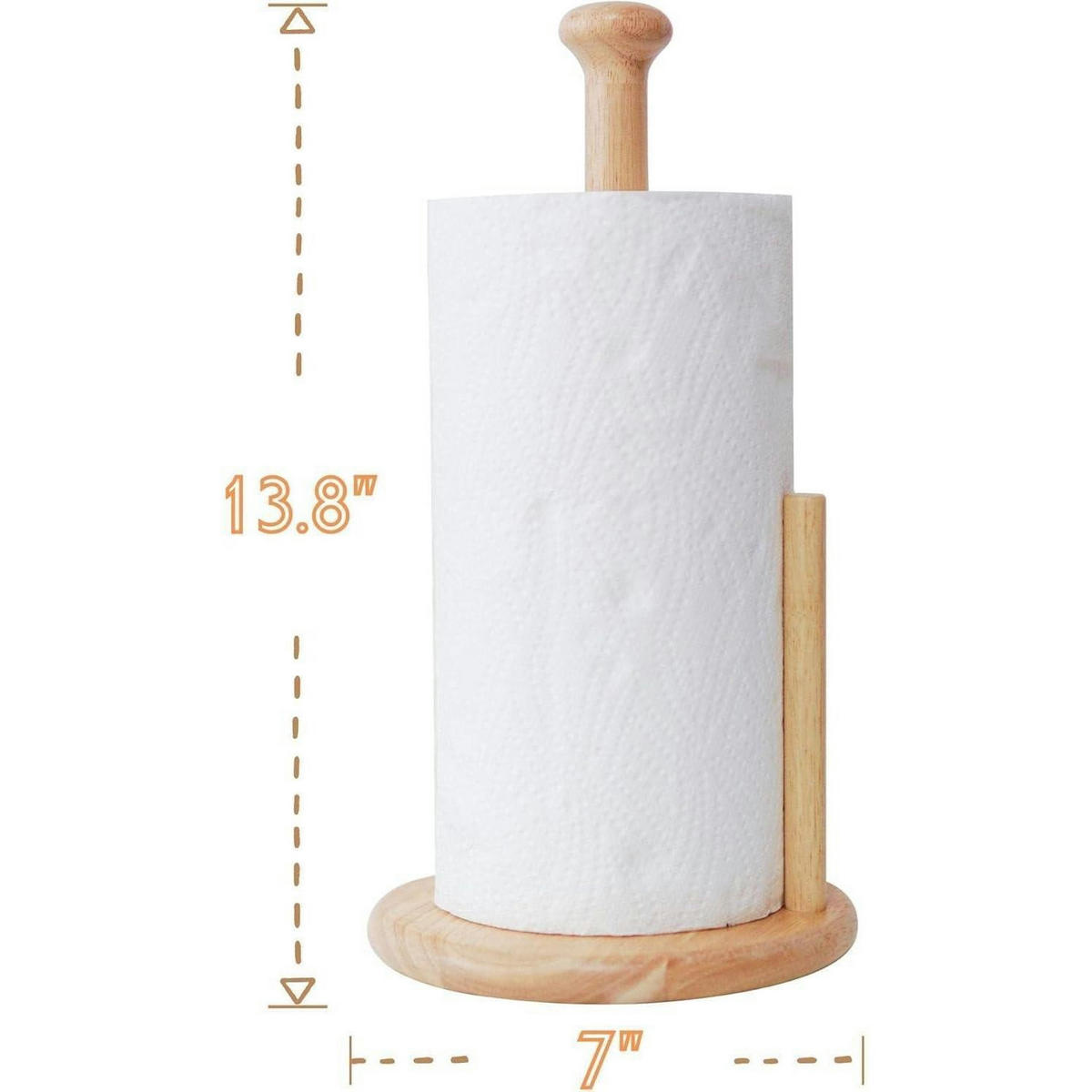 KÜCHENROLLENHALTER Holz Natur 35 cm - Weiß, Holz (18/7.6/35cm)