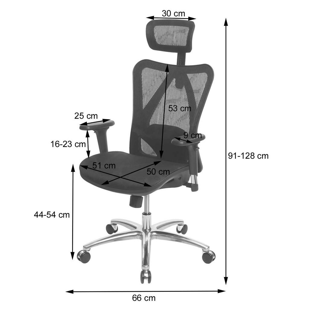 Thumbnail - Sihoo Bürostuhl, Grau, Schwarz, Textil, 66x128x93 cm, Arbeitszimmer, Bürostühle, Drehstühle