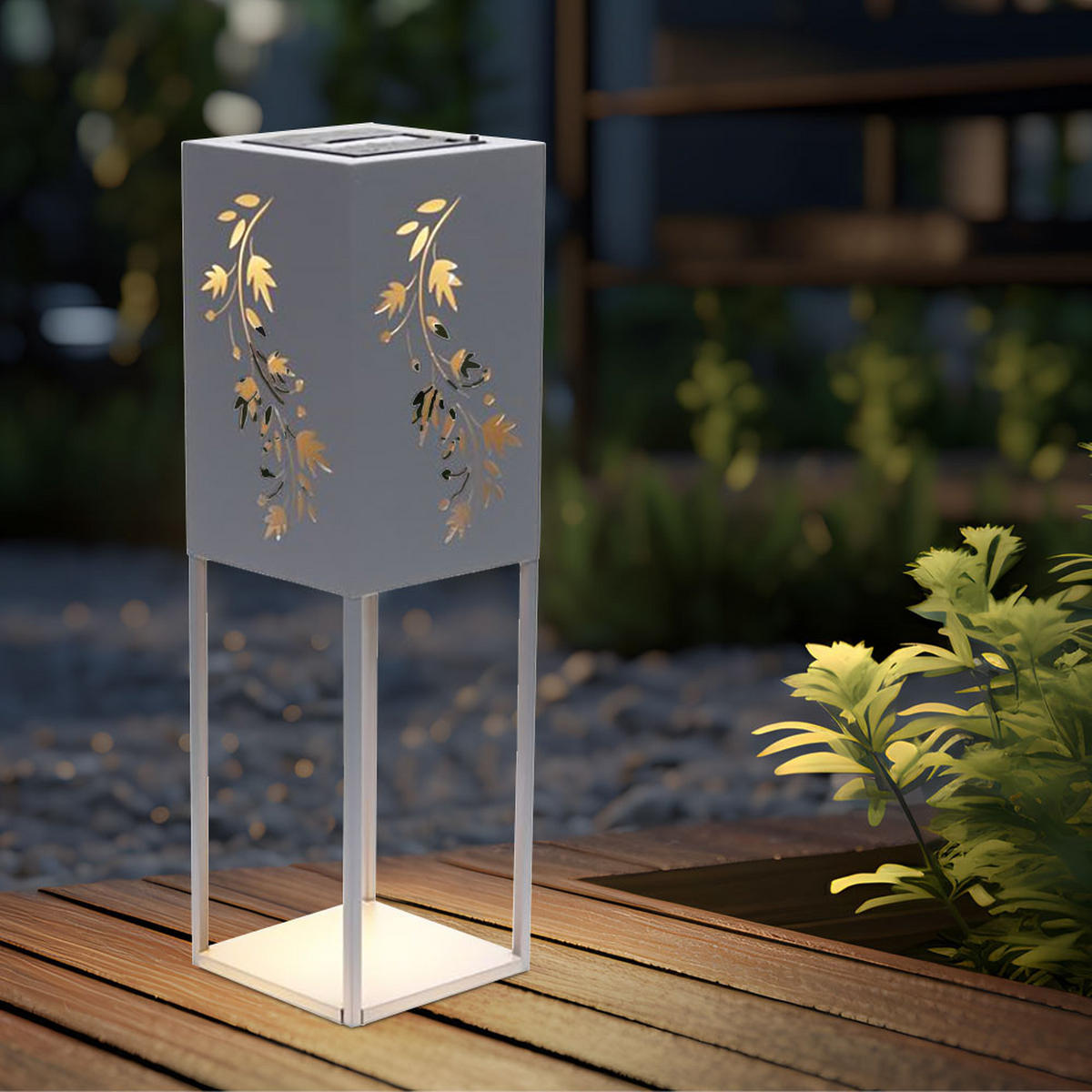 LED AUSSENLEUCHTE Edelstahl Grau - Grau, Metall (18/18/60cm)