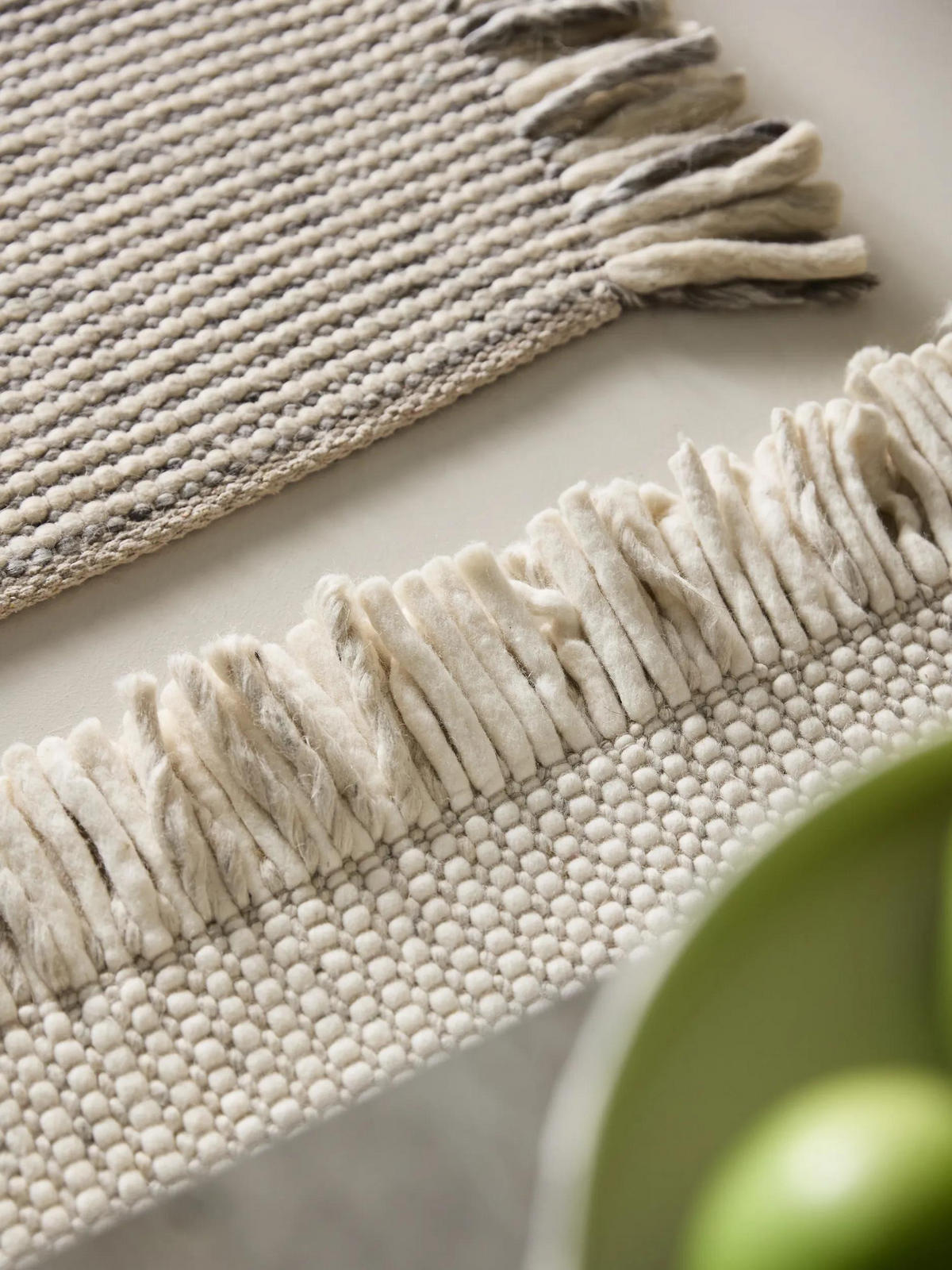 WOLLTEPPICH Mary Ivory Hellgrau 120x170 cm - Creme, Textil (120/170cm) - benuta Pure