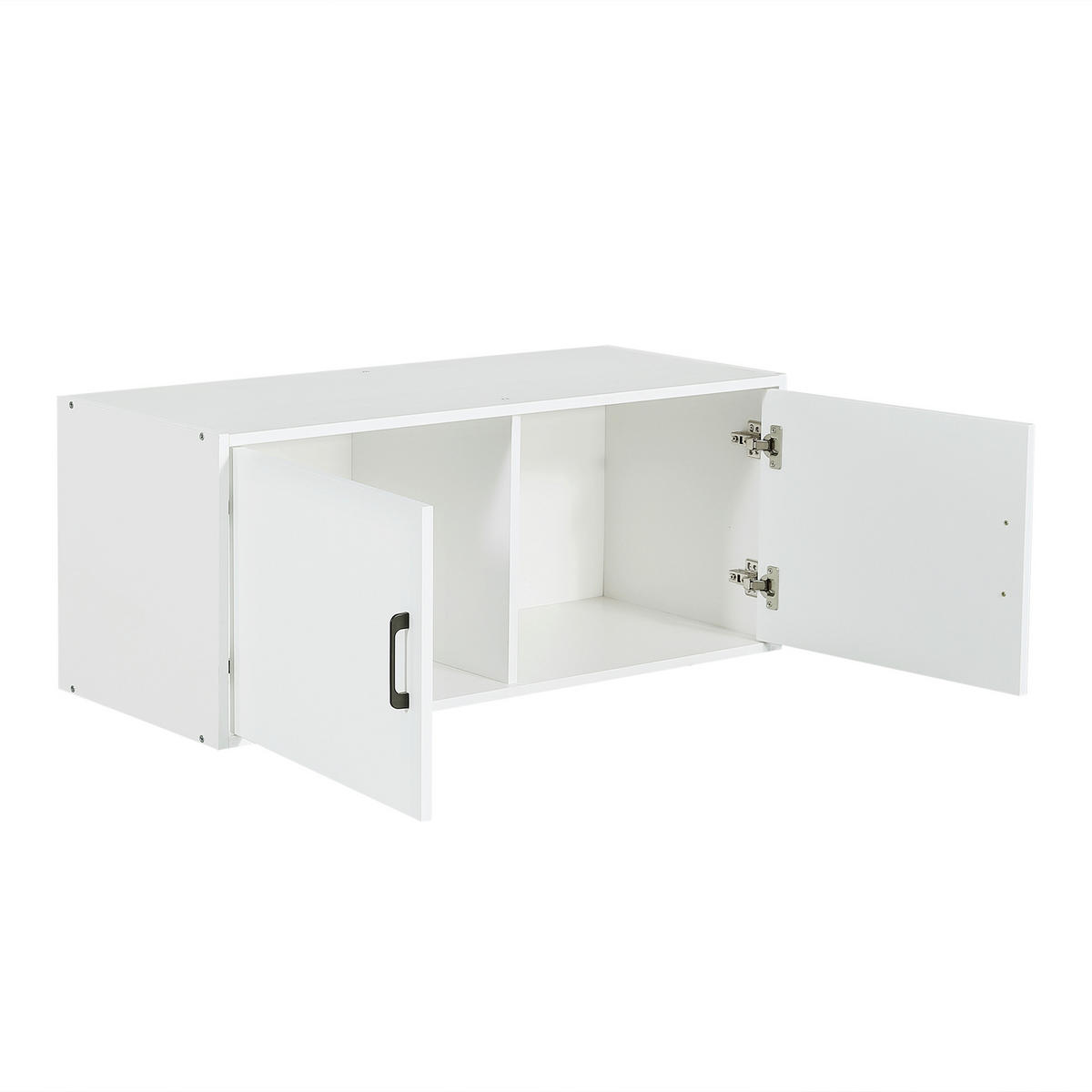 ETAGENBETT 90/200 cm DE-32746 mit Stauraumtreppe und Fächern Weiß - Weiß, Holzwerkstoff (90/200cm) - ComfortXL