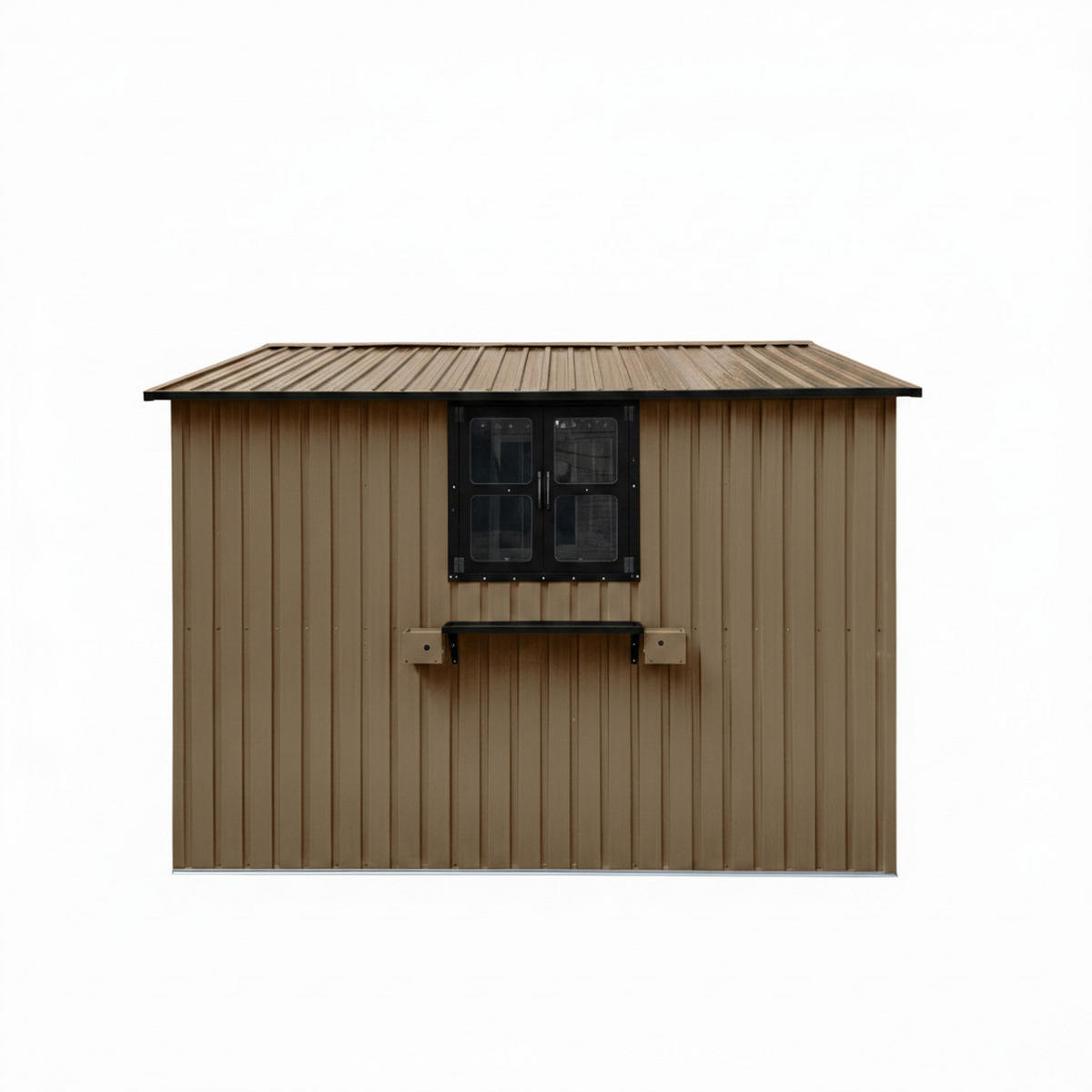 GERÄTEHAUS 295/243.6/199.9 cm Braun (7,19 m²) - Braun, Metall (255.4/199.9/313.1cm) - Oxeza