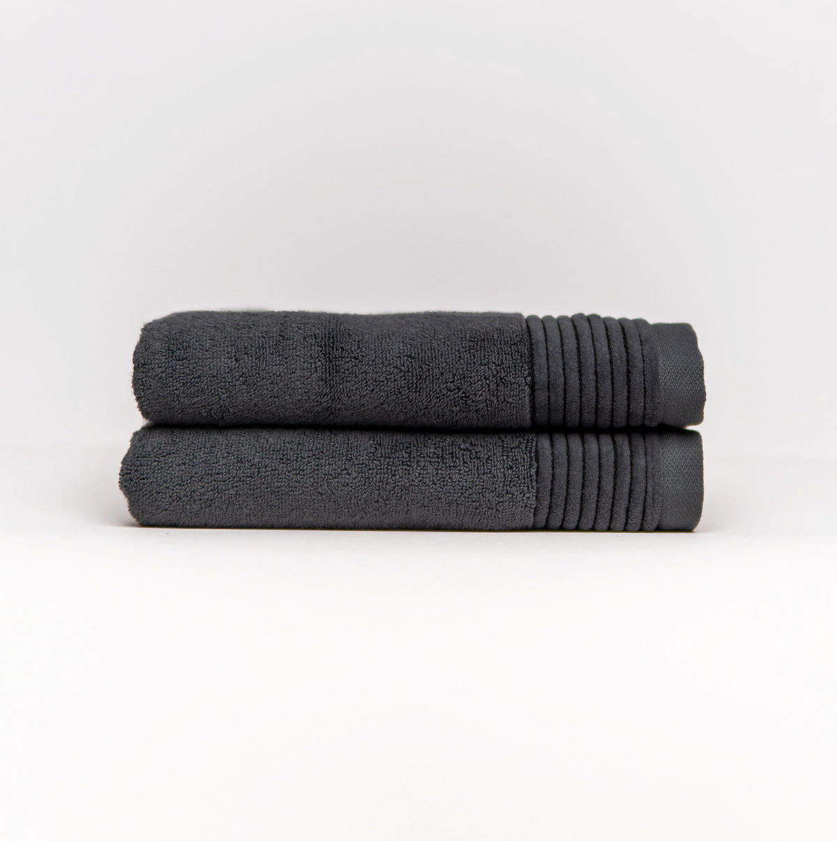 HANDTUCH Soothing Shadows 2er set, 50x100cm, Baumwolle, Dunkelgrau - Dunkelgrau, Textil (50/100cm) - SOWL