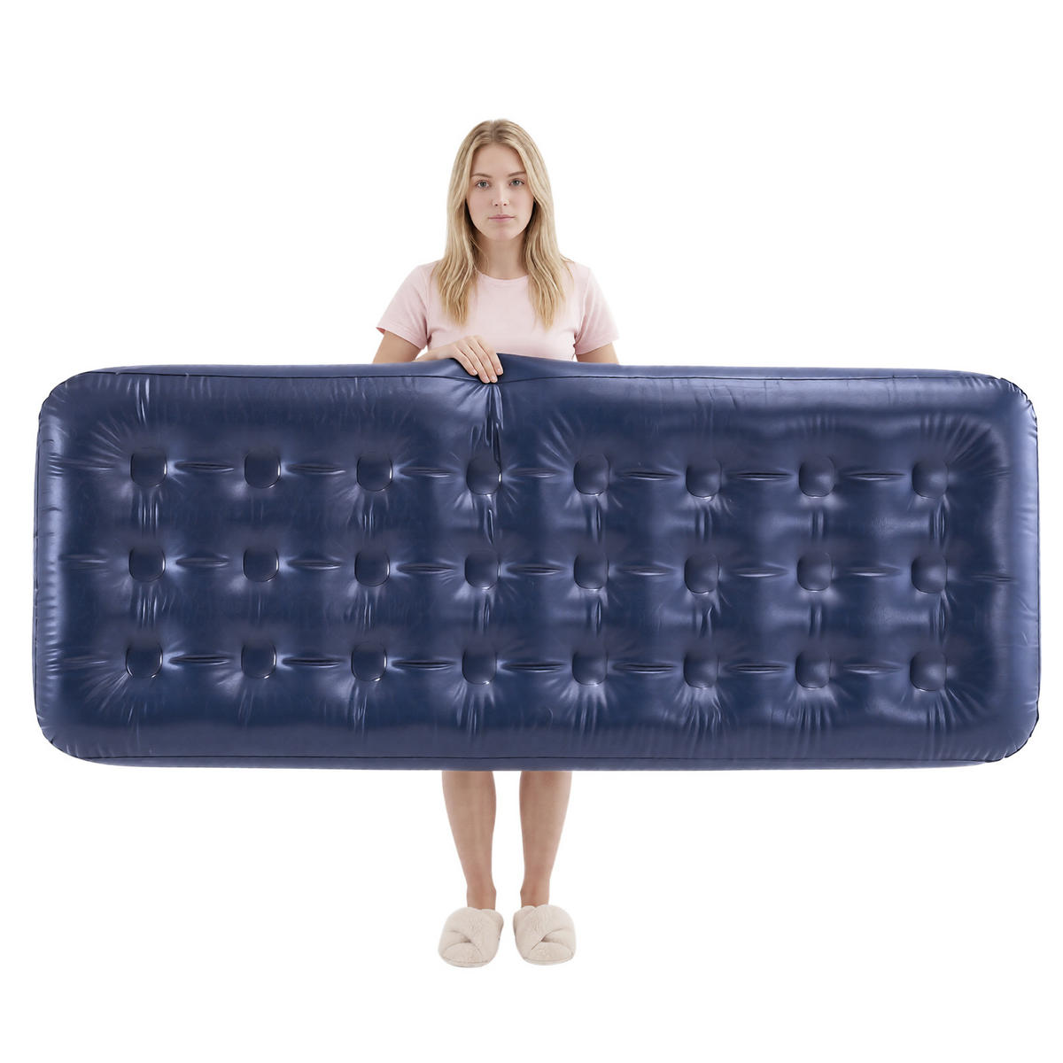 LUFTBETT mit integrierter Kopfstütze OGS32-II - Ahornfarben, Fell (76/191cm) - SoBuy