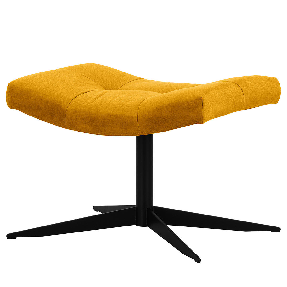 POLSTERHOCKER - Gelb/Schwarz, Textil/Metall (67/47/50cm) - home24