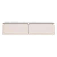 TV stolek Velveto zavěšené se dvěma klopami, Kašmír, 140cm - kašmírová, kompozitní dřevo (140/30/30cm) - Selsey