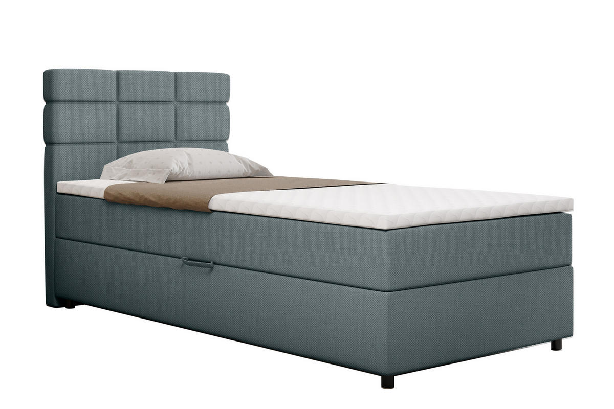 BOXBETT Reve 100 x 200 cm mit Bettkasten und Lattenrost ohne matratze - hellblau - Hellblau, Holz (100/200cm) - Homesy