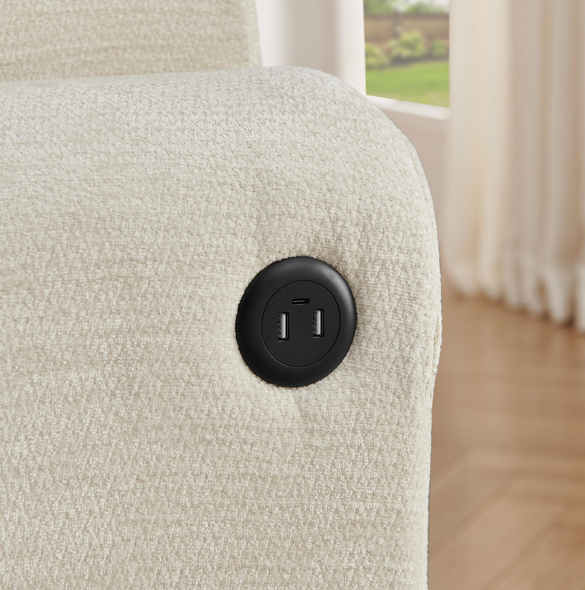 SOFA 2-Sitzer Chenille Beige - Beige, Kunststoff (220/89/100cm) - Meubliv