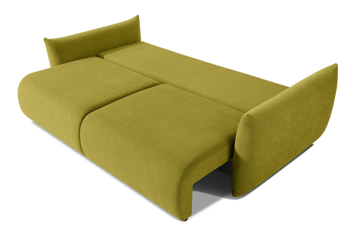 3-SITZER-SOFA LAVIS, Oliv - Olivgrün, Holz/Textil (242/87/111cm) - KONSIMO®