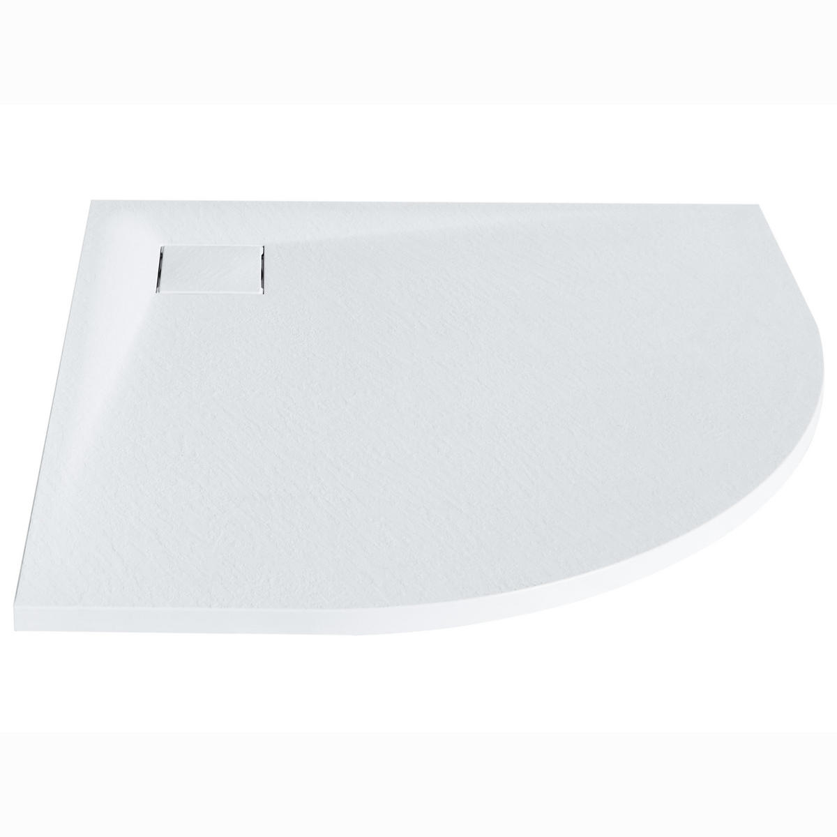 CĂDIȚĂ DE DUȘ 80/80/3 cm albă Paron - alb, material plastic (80/3/80cm) - Beliani