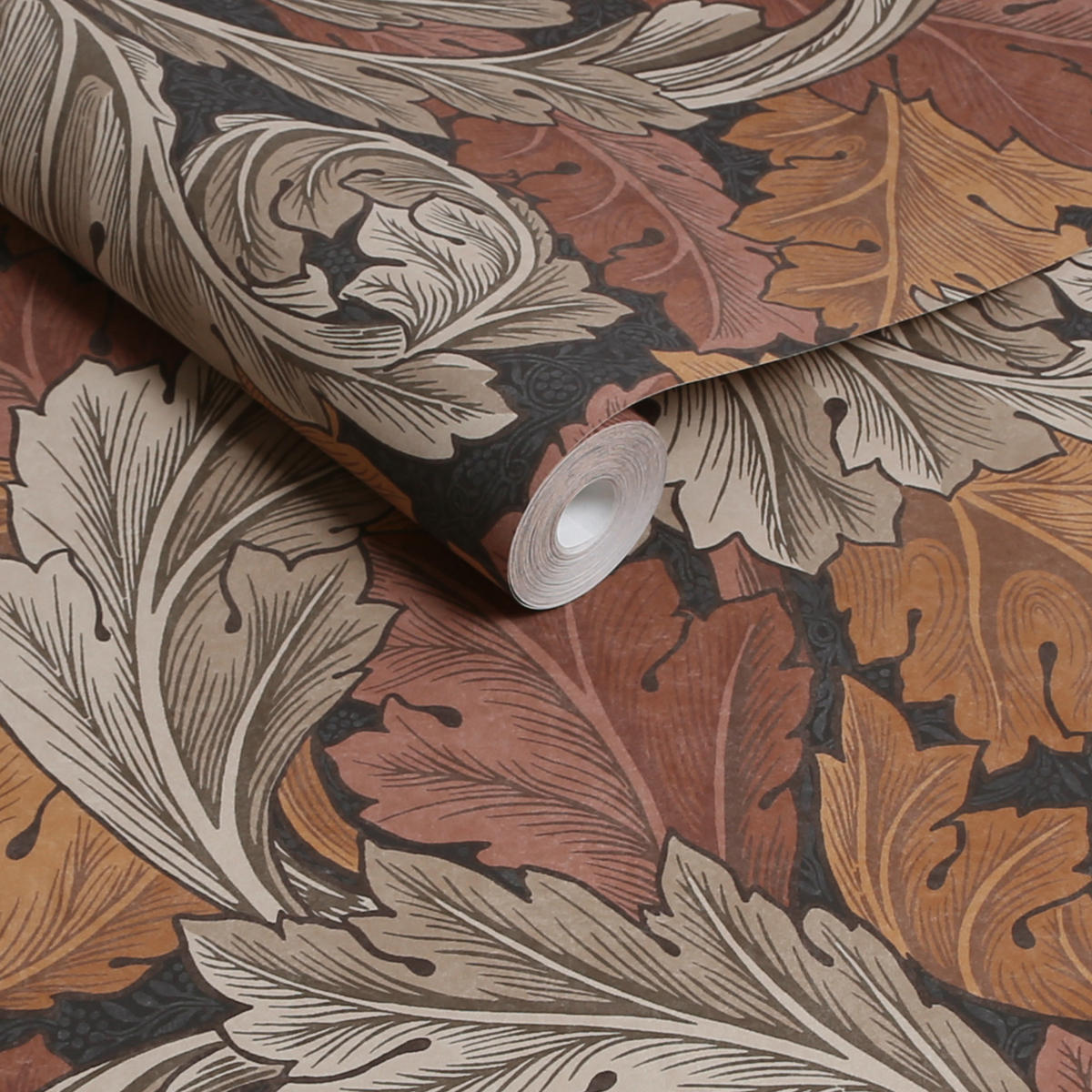 VLIESTAPETE Acanthus Gebranntes Orange - Orange, Papier/Kunststoff (52/1000cm) - Graham & Brown