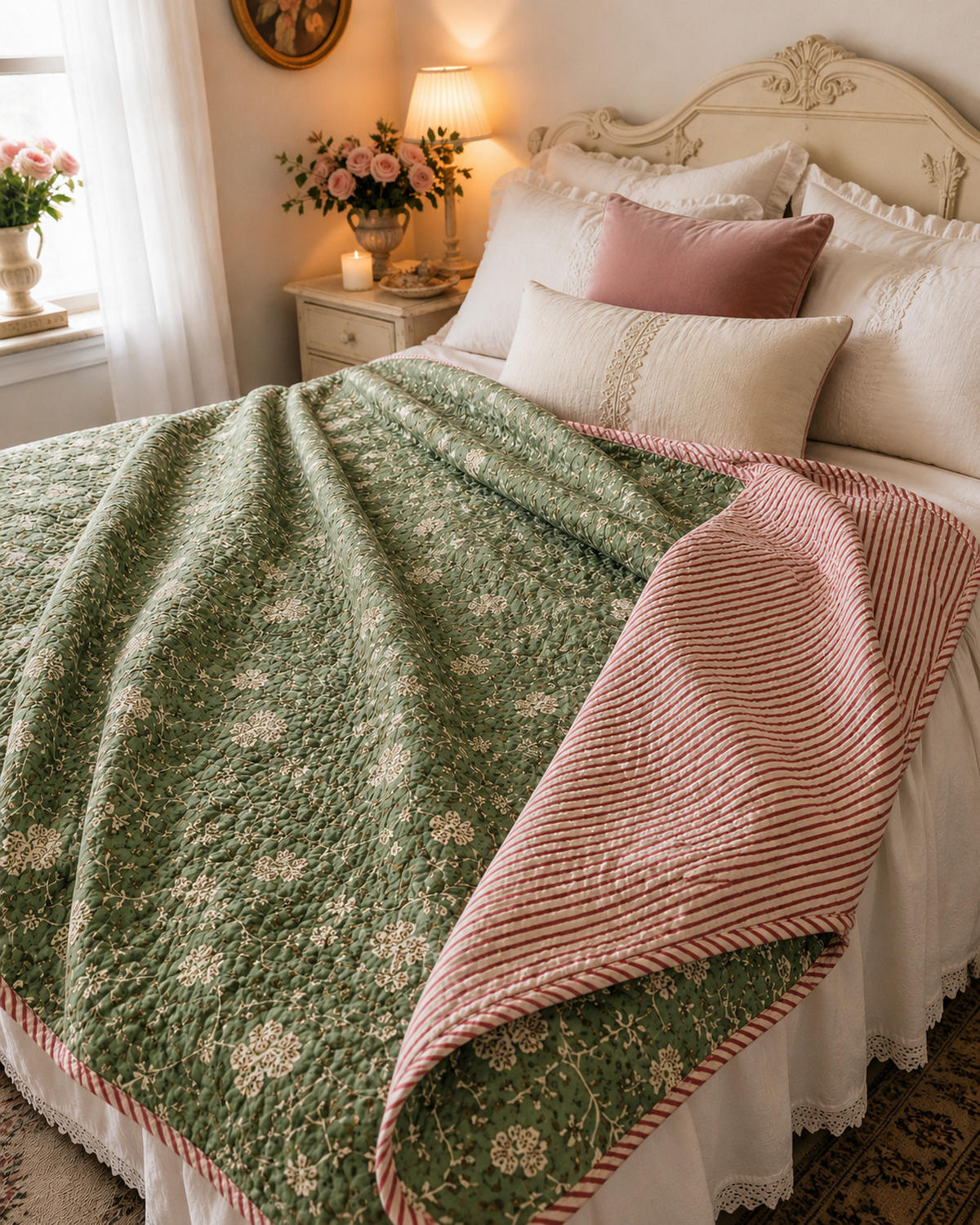 WOHNDECKE Baumwolle 140x180 cm Quilt-Optik – Gesteppt, Weich & Modern - Multicolor, Naturmaterialien (140/180cm) - AU Maison