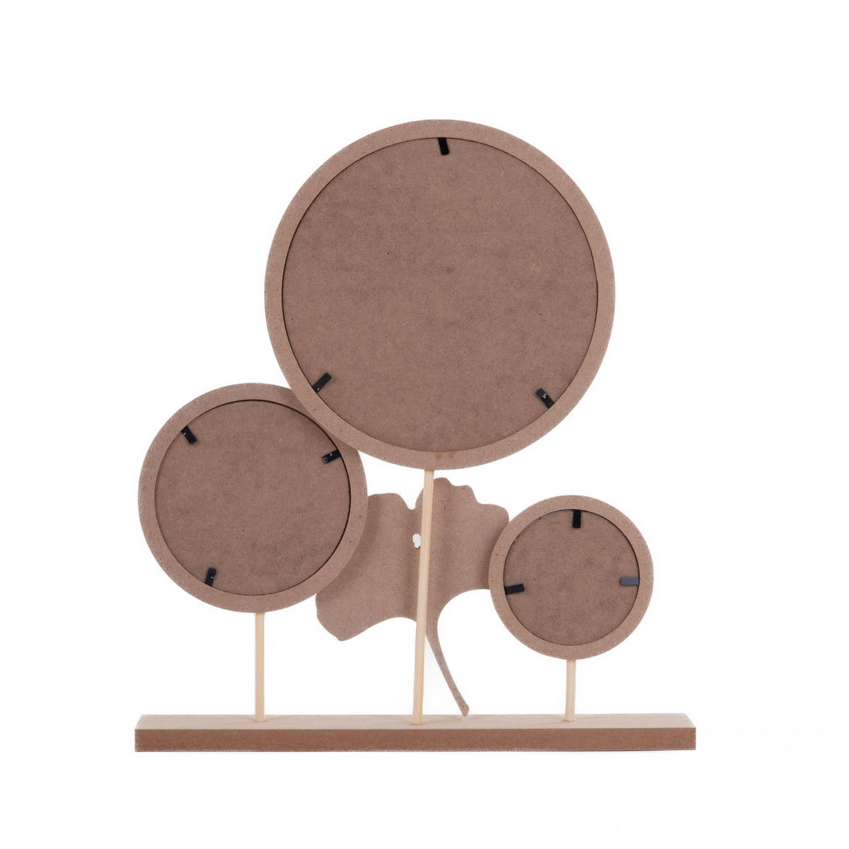 BILDERAHMEN rund für 3 Fotos Ø 7,5/10,5/17 cm - Beige, Holzwerkstoff (5/34/30cm) - Home Styling Collection