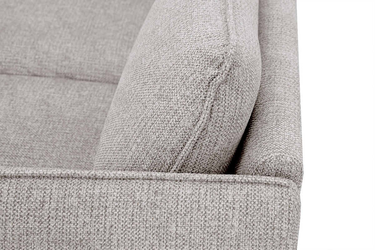 ECKSOFA HOSTEN 4-Sitzer, beige - Beige/Schwarz, Holzwerkstoff/Textil (158/269cm) - Courtois Laville