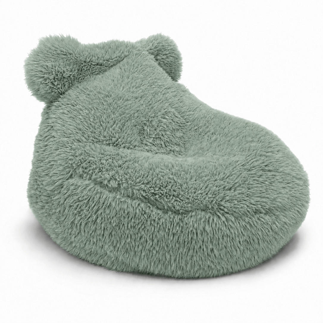 SITZSACK Teddy Mammoth flauschig - Salbeigrün, Textil (58/50/67cm) - MeowBaby