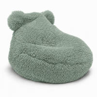 SITZSACK Teddy Mammoth flauschig - Salbeigrün, Textil (58/50/67cm) - MeowBaby