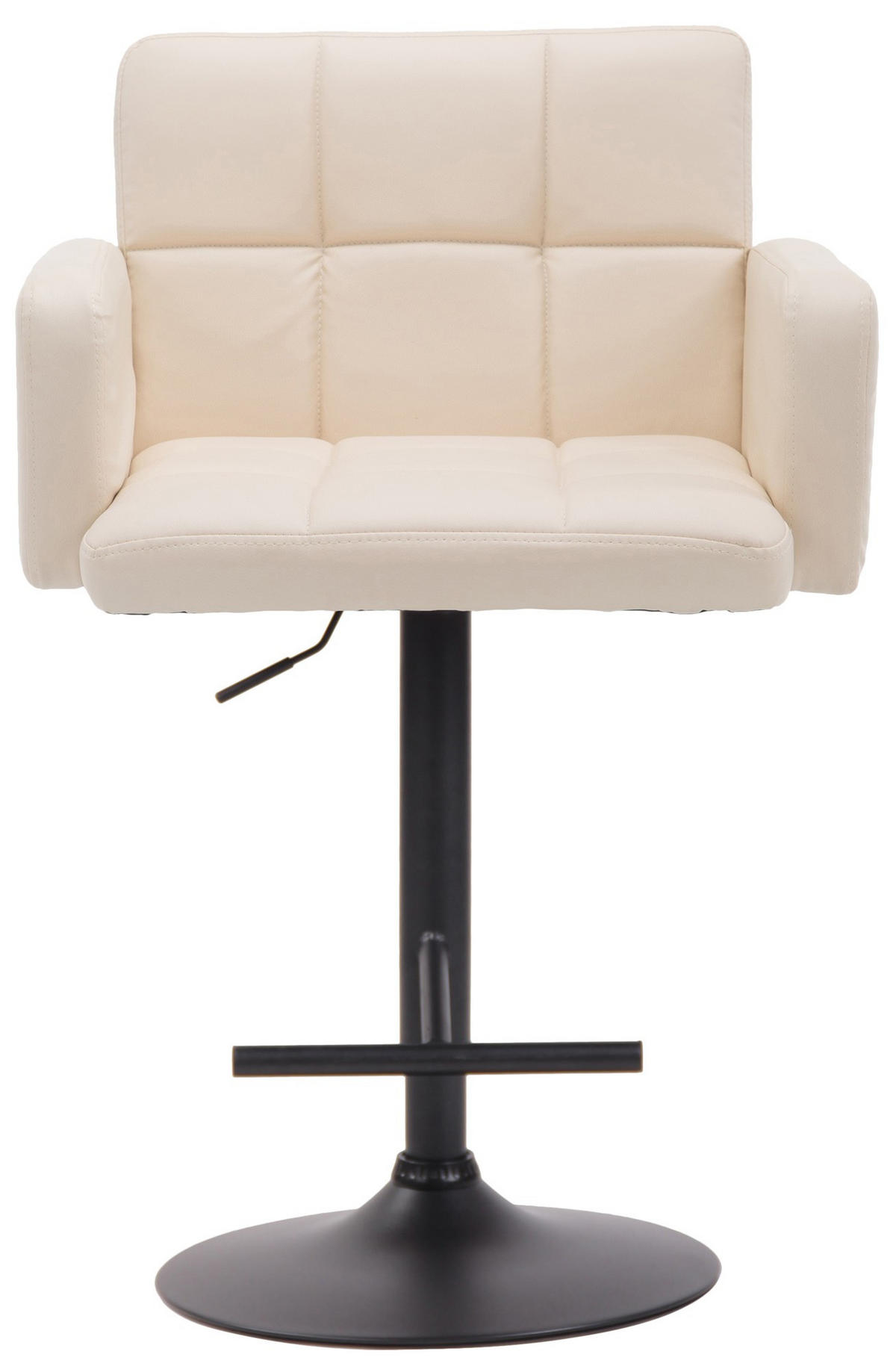 BARHOCKER Los Angeles 93x60x56 cm creme - Creme, Leder (60/93/56cm) - furnicato