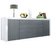 SIDEBOARD La Paz Avola-Anthrazit / Weiß Hochglanz - Anthrazit, Holzwerkstoff (200/72/35cm) - Vladon