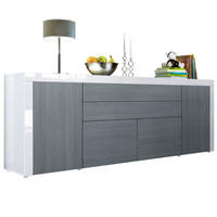 SIDEBOARD La Paz Avola-Anthrazit / Weiß Hochglanz - Anthrazit, Holzwerkstoff (200/72/35cm) - Vladon
