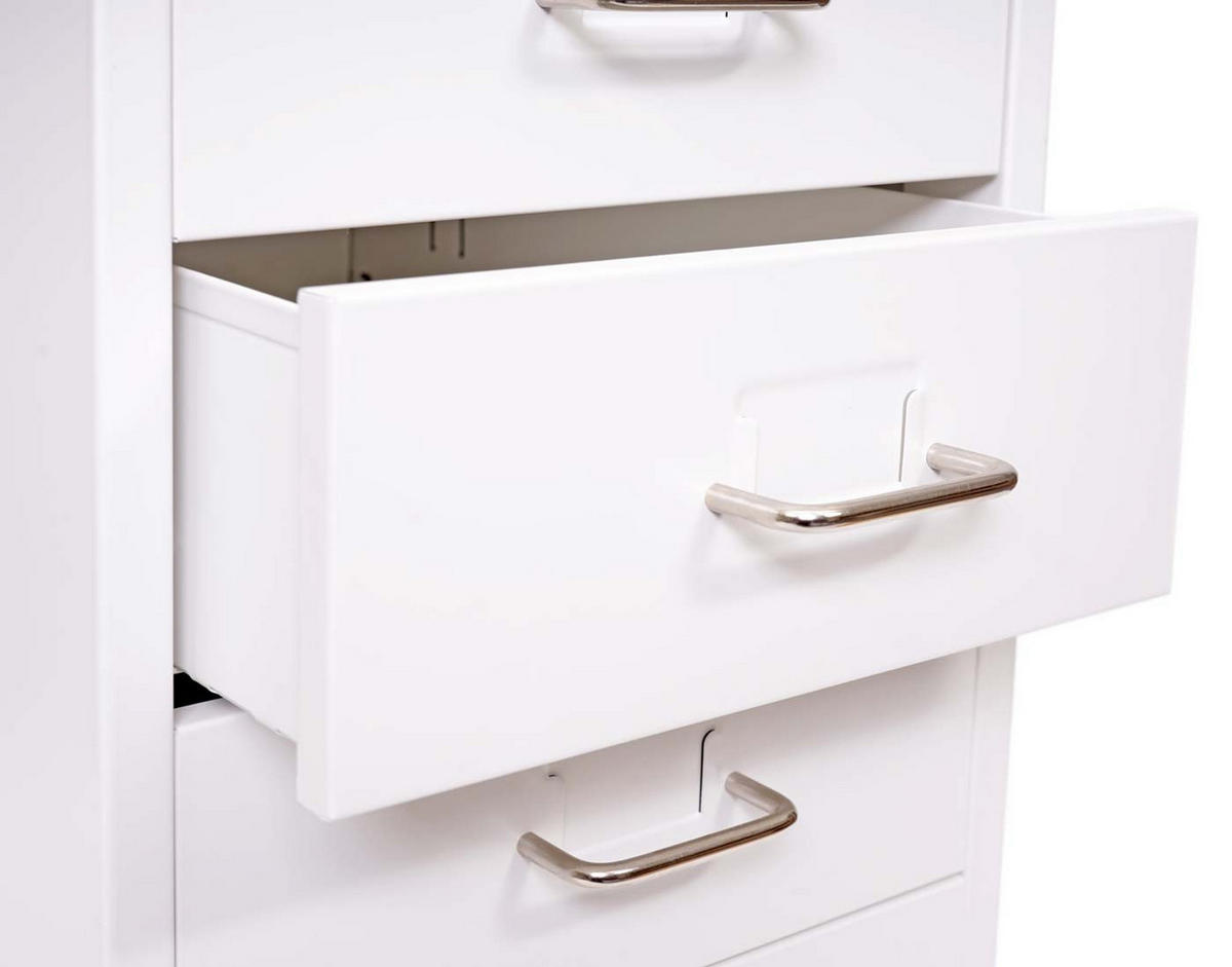 ROLLCONTAINER Housten 48x28x41cm 4 Schubladen Weiß - Weiß, Metall (28/48/41cm) - PROREGAL