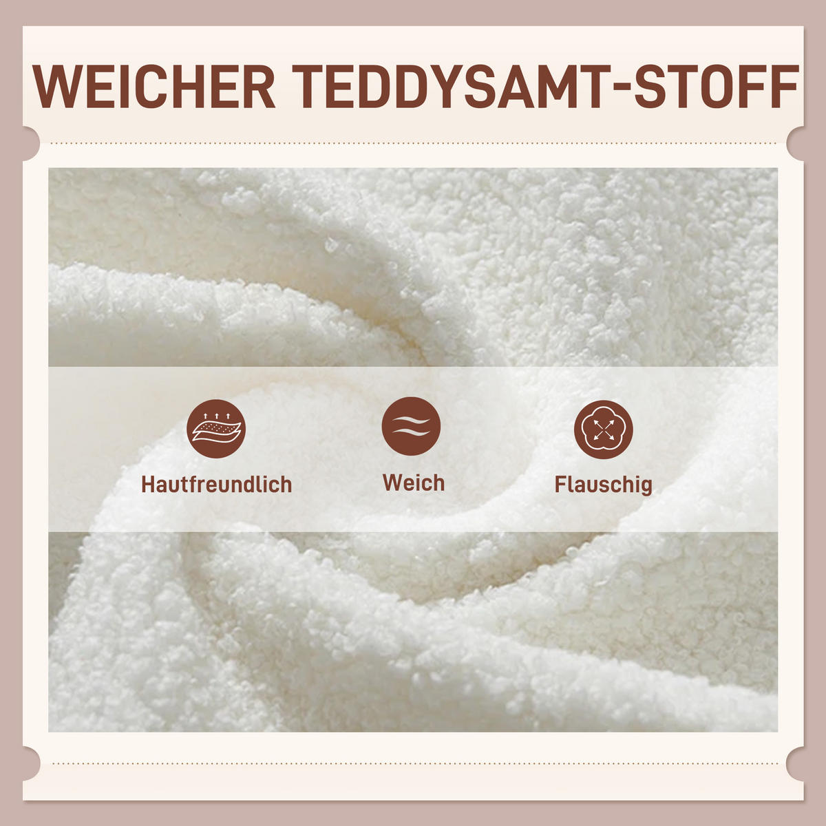 SESSEL mit Lendenkissen, Weiß - Weiß, Textil (88/106/75cm) - HOMCOM