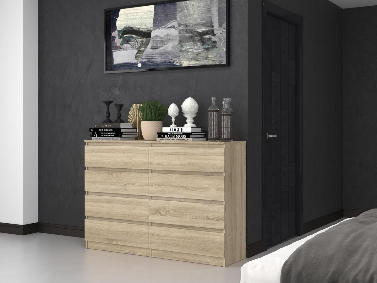 KOMMODE MALWA M8 140 - EICHE SONOMA - Sonoma Eiche, Holzwerkstoff (138/97/40cm) - CDF