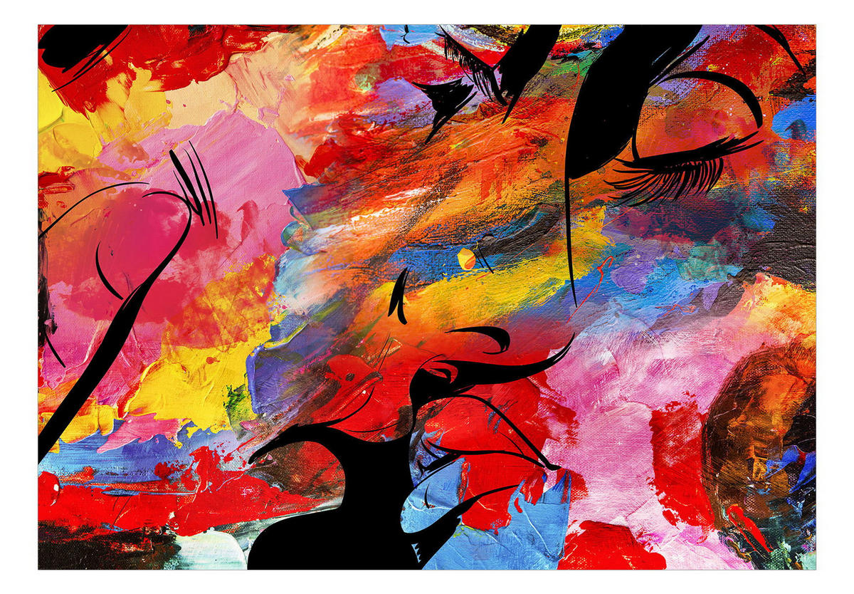SELBSTKLEBENDE FOTOTAPETE Bunt 98/70 cm - Multicolor, Kunststoff/Textil (98/1cm) - KUNSTLOFT