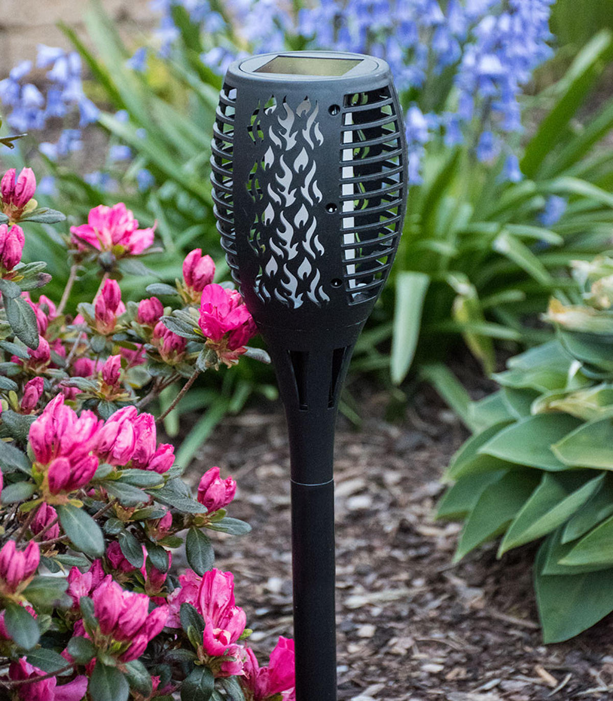 LED AUSSENLEUCHTE Solarlampe Schwarz - Schwarz, Kunststoff (10/10/58cm)