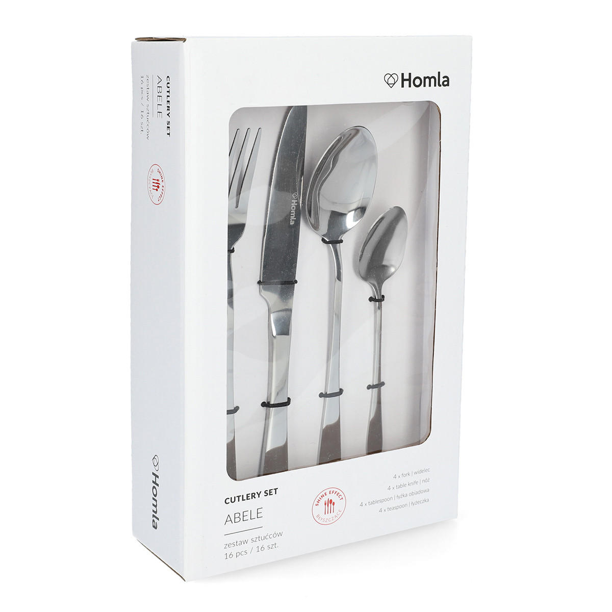 BESTECKSET Abele Silber16-tlg. - Silberfarben, Metall - Homla