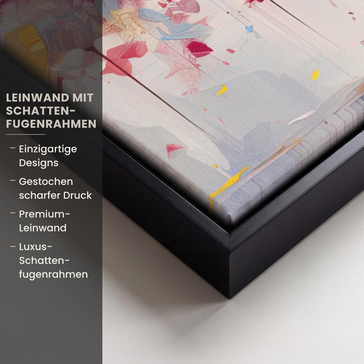 LEINWAND Bilder mit Rahmen - Aquarell - Baum - Kunst - Abstrakt - 70x50 - Multicolor, Textil (70/50cm) - MuchoWow