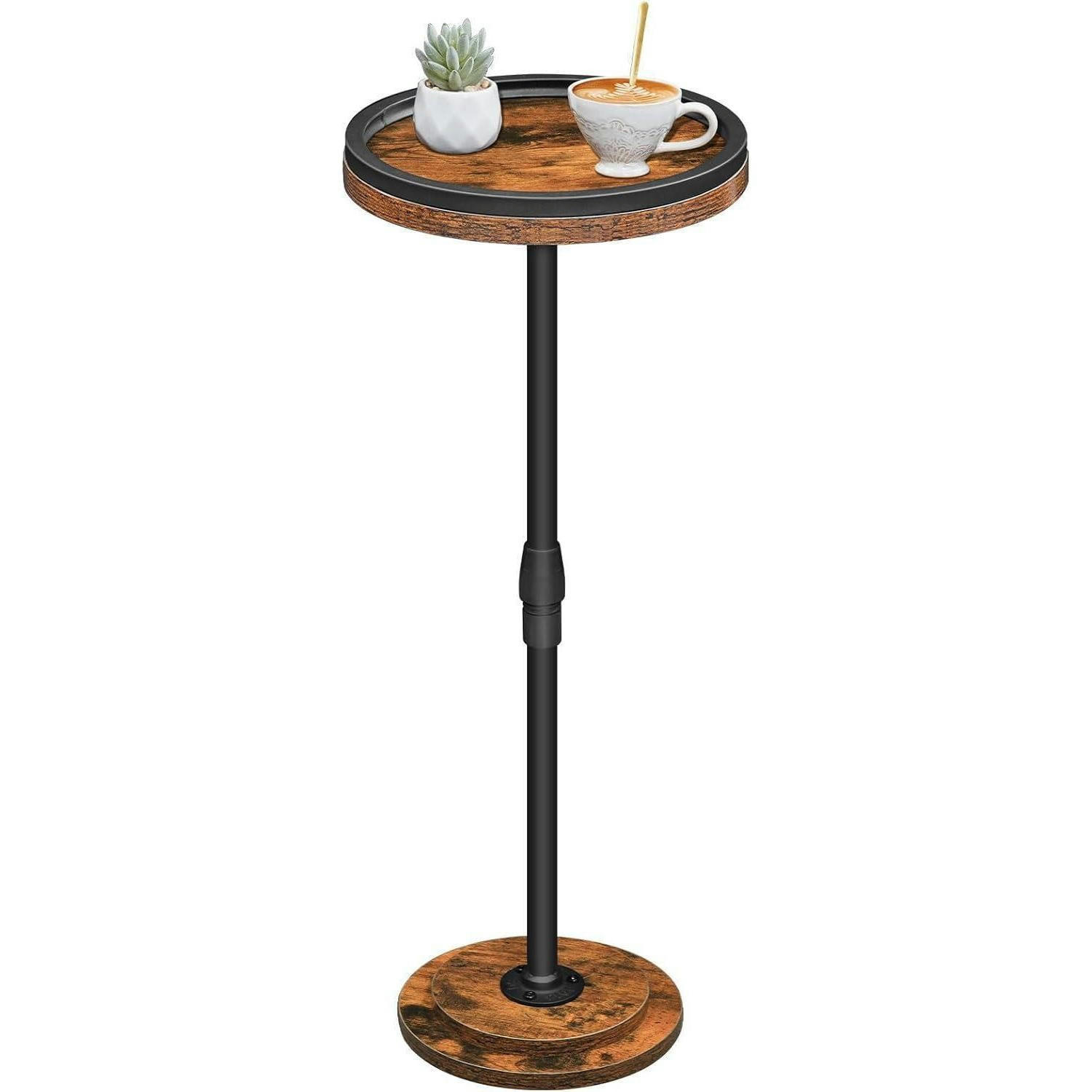 BEISTELLTISCH Höhenverstellbar Vintagebraun und Schwarz - Braun, Holzwerkstoff (29.5/29.5/73cm)
