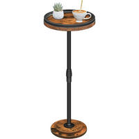 BEISTELLTISCH Höhenverstellbar Vintagebraun und Schwarz - Braun, Holzwerkstoff (29.5/29.5/73cm)