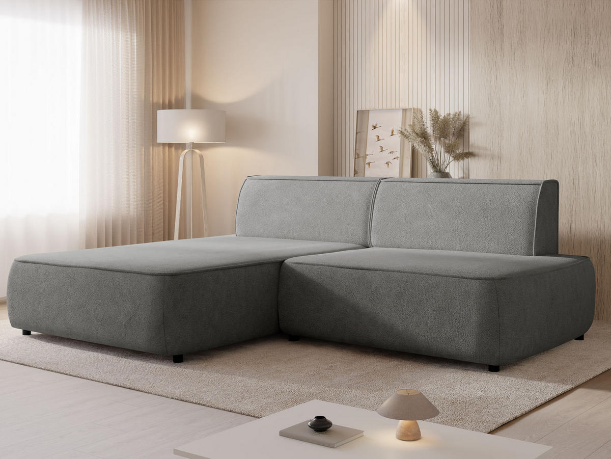 ECKSOFA Zuno, Seite: Links - Anthrazit/Schwarz, Holz/Kunststoff (254/162cm) - MIRJAN24