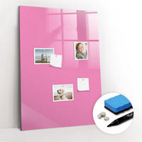 MAGNETTAFEL 70x100 Rosa schwarzer Marker - Pink, Glas (70/0.4/100cm) - TULUP