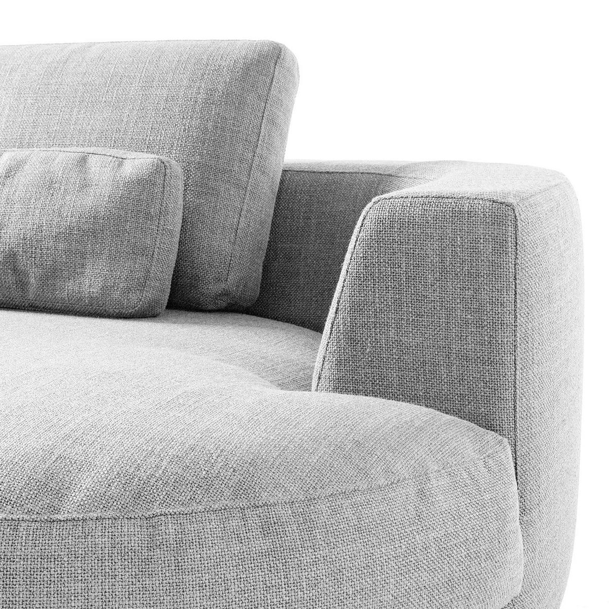 MODULLONGCHAIR - Hellgrau, Textil (194/80/145cm) - home24