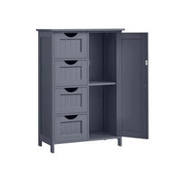 BADEZIMMERSCHRANK PORT-AU-PRINCE - Grau, Holzwerkstoff (55/82/30cm) - Hansiro