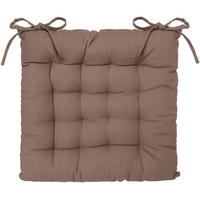 STUHLKISSEN Ziersteppung taupe quadratisch - Taupe, Naturmaterialien (5.5cm) - Atmosphera Createur d´interieur