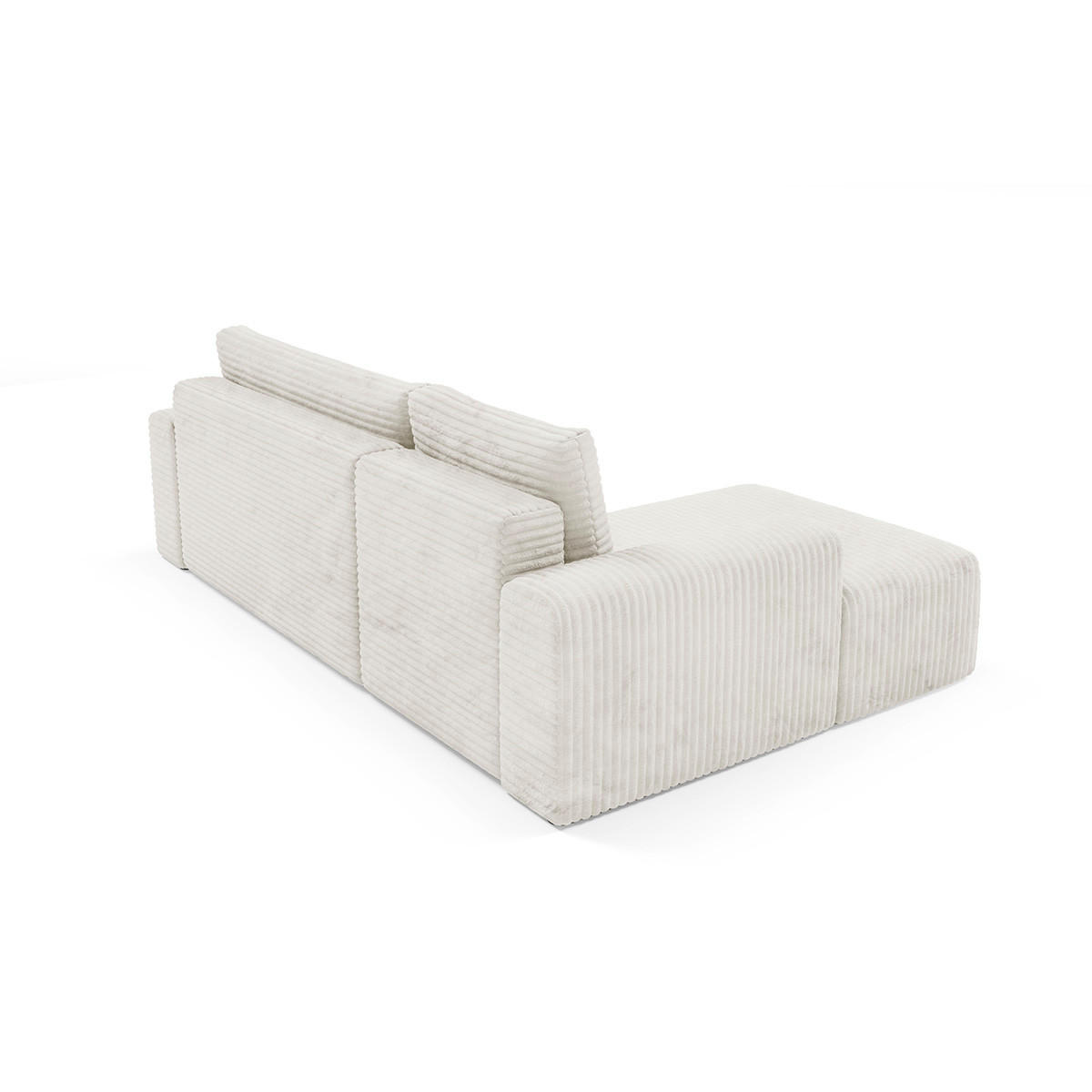 ECKSOFA Romeo 3 Sitzplätze Weiß - Weiß, Holz (268/163cm) - Petits-meubles
