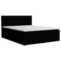 BOXBETT LISA mit Bettkästen H2/H3 Matratze 180 x 200 cm - Schwarz, Holzwerkstoff (180/200cm) - VENASI MÖBEL