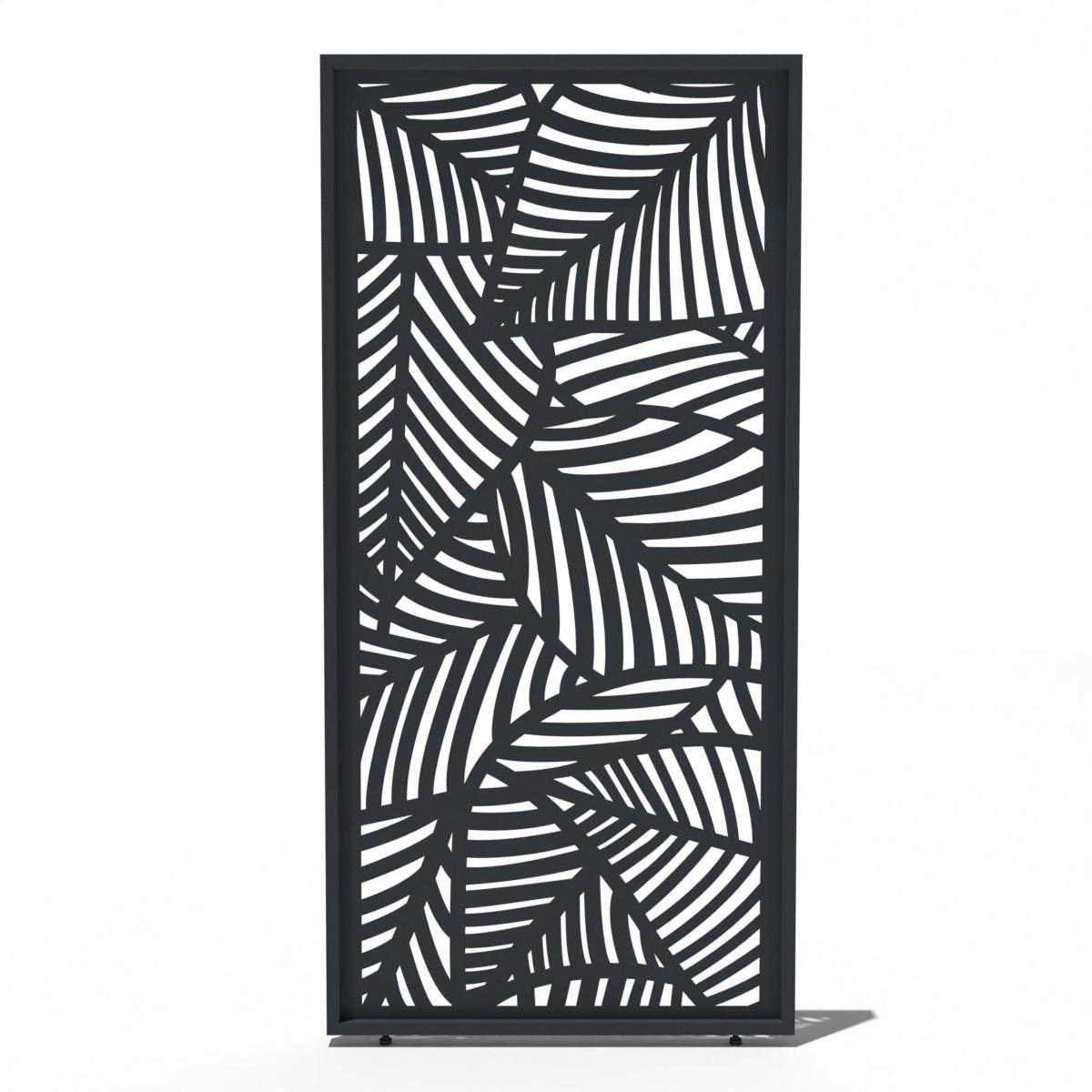 SEITENWAND für Pergola aus Aluminium 123cm Grau - Anthrazit, Metall (123/234/6cm) - WEIDE