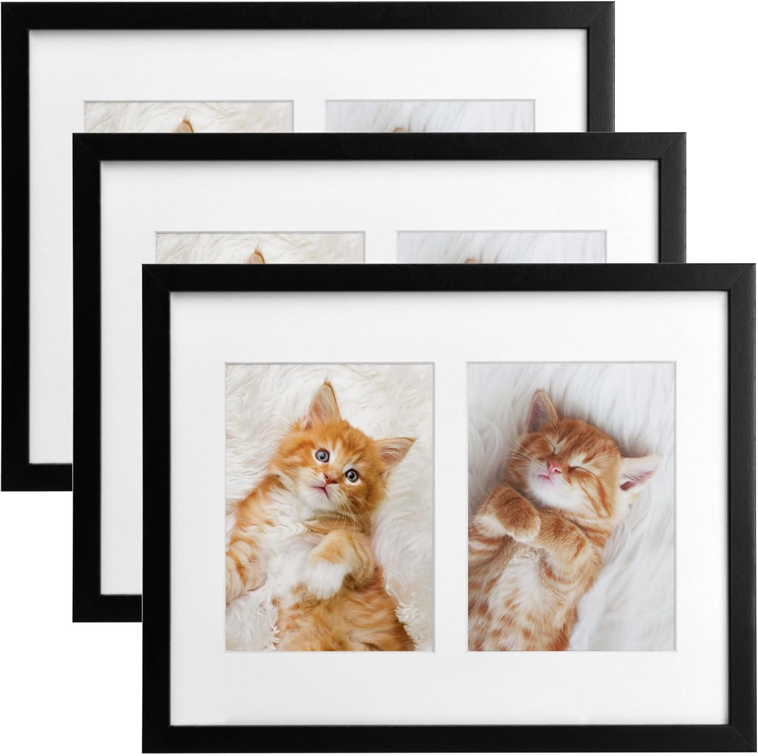 BILDERRAHMEN Galeria 13x18cm Schwarz (3tlg) - Schwarz, Holzwerkstoff (30/2/37cm) - BoMoe