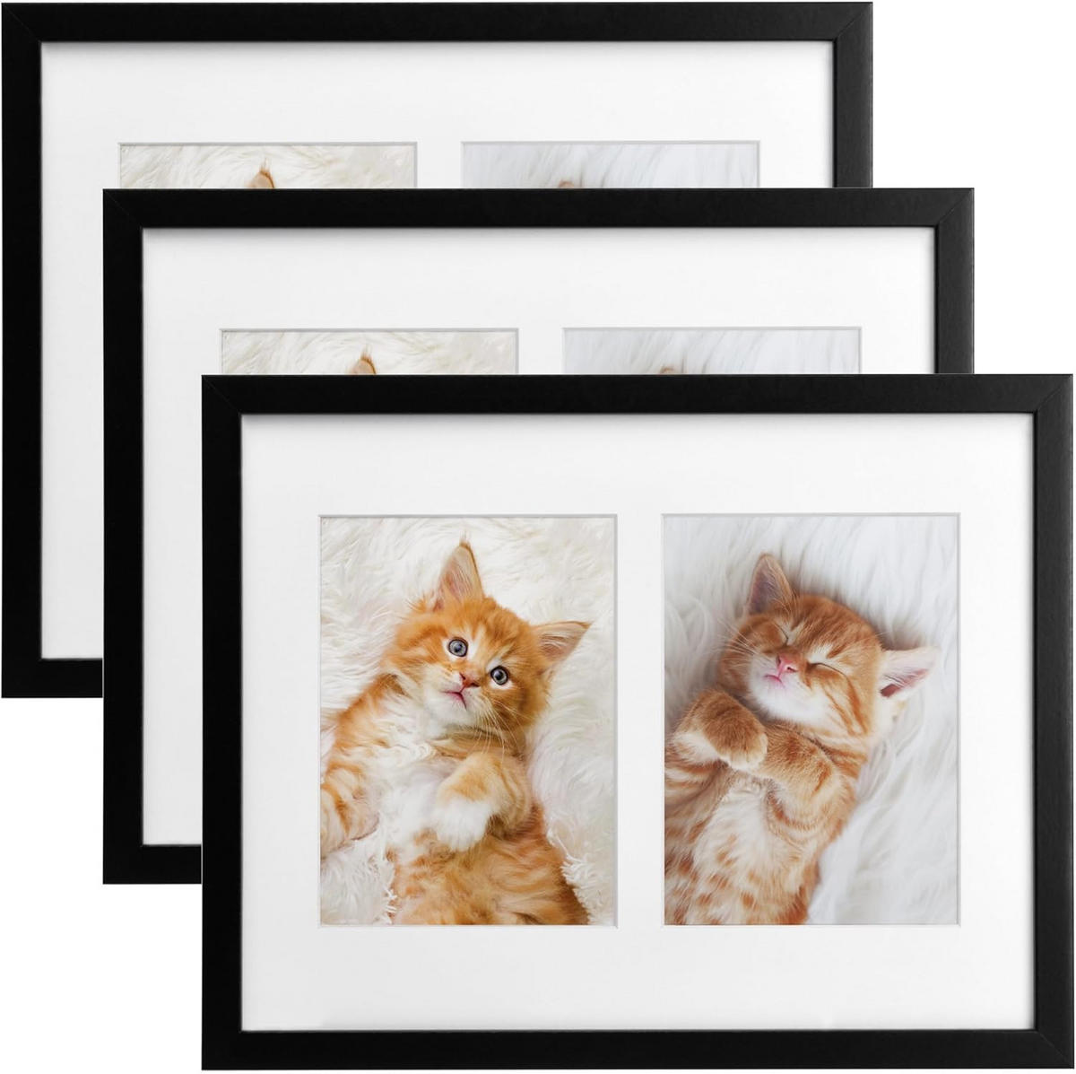 BILDERRAHMEN Galeria 13x18cm Schwarz (3tlg) - Schwarz, Holzwerkstoff (30/2/37cm) - BoMoe