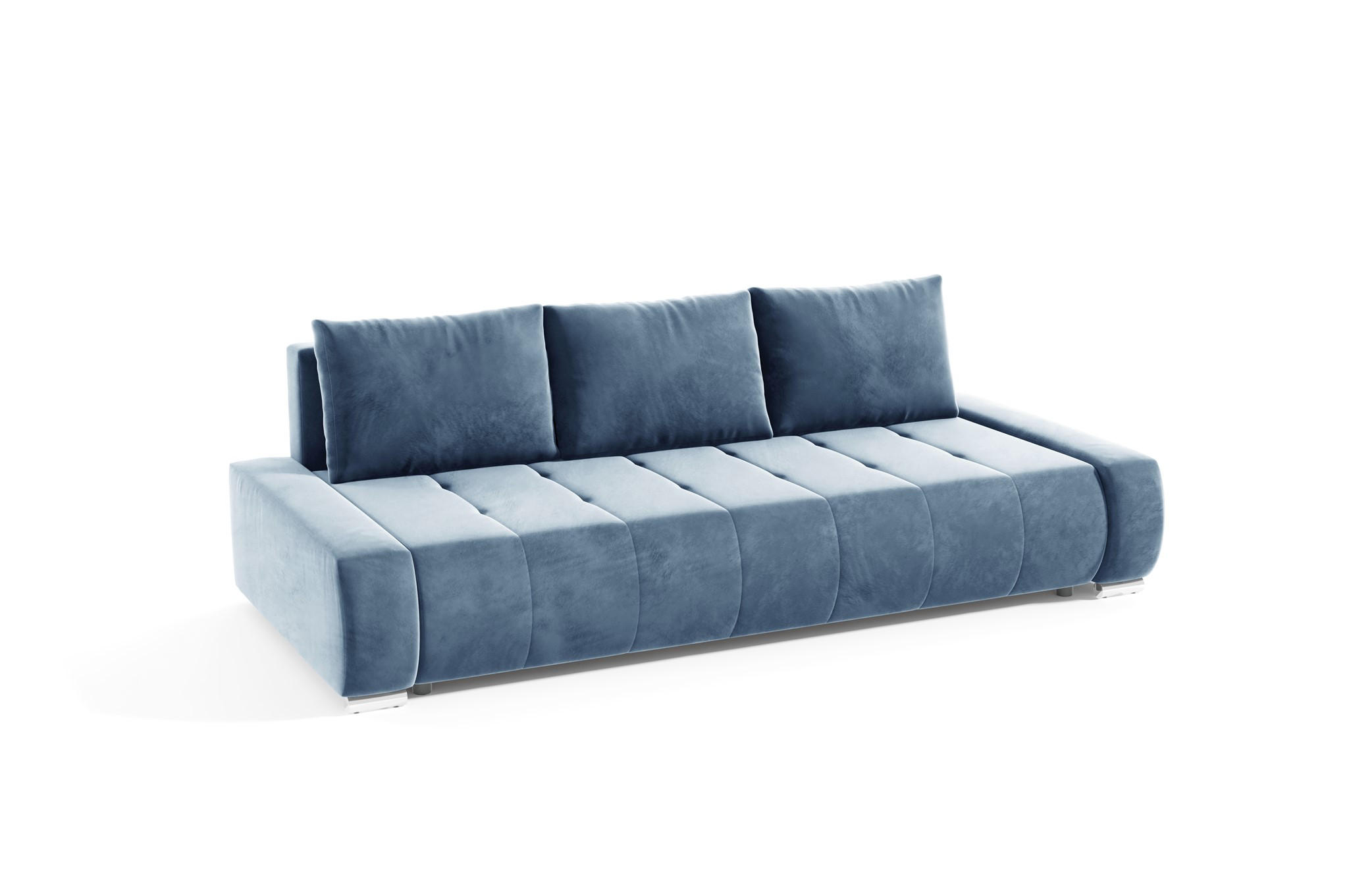 SCHLAFSOFA Vogar In Monolith - Blaugrau, Holzwerkstoff/Textil (240/85/110cm) - Fun Möbel