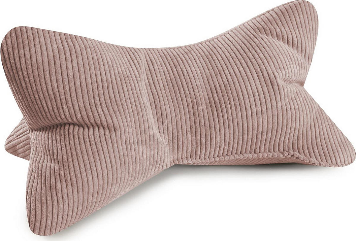 KISSEN Leseknochen Inga rose - Altrosa, Textil (22/42cm) - Magma Heimtexx