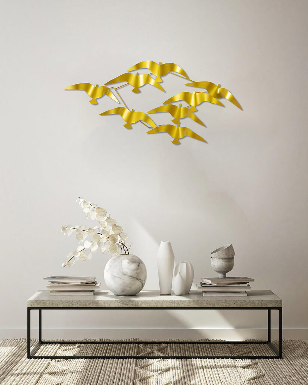 WANDDEKO Gold 121/53 cm - Goldfarben, Metall (3.1/53/6cm) - KUNSTLOFT